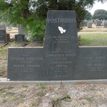 POSTHUMUS Hermanus Christiaan -1962
