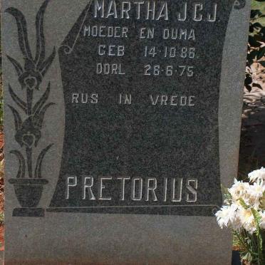 PRETORIUS Martha J.C.J. 1986-1975