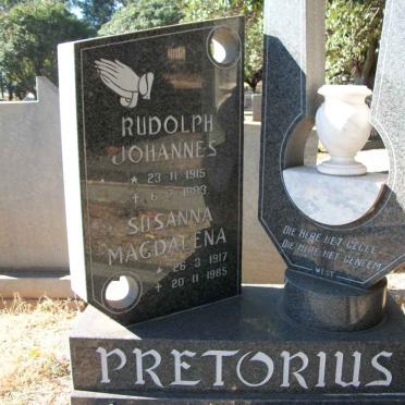 PRETORIUS Rudolph Johannes 1915-1983 &amp; Susanna Magdalena 1917-1985