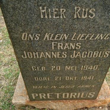 PRETORIUS Frans Johannes Jacobus 1940-1941