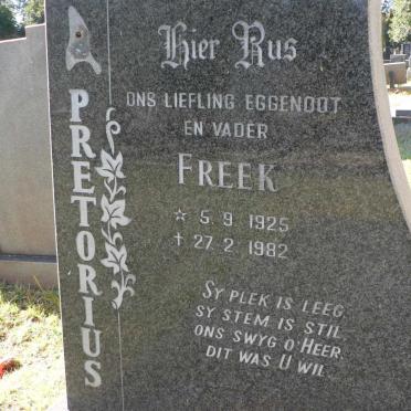 PRETORIUS Freek 1925-1982