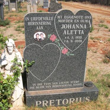 PRETORIUS Johanna Aletta 1952-2008