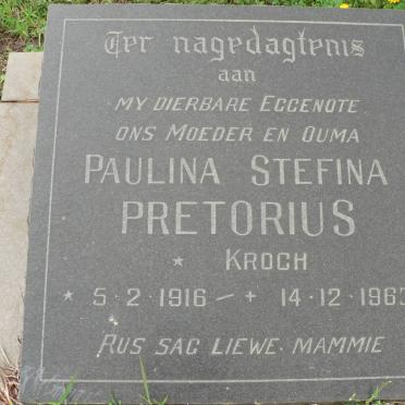 PRETORIUS Paulina Stefina nee KROGH 1916-1963