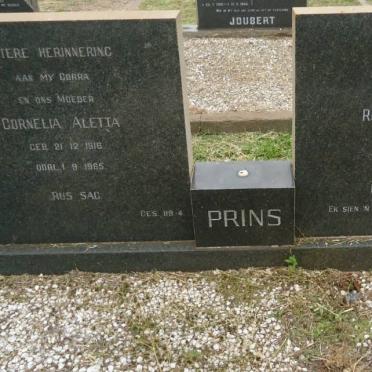 PRINS Rudolph Petrus 1916-1984 &amp; Cornelia Aletta 1916-1965