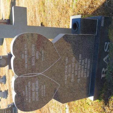 RAS Hendrik Willem Nicolaas Johannes 1939-2004 &amp; Martha Elizabeth Gesina 1941-