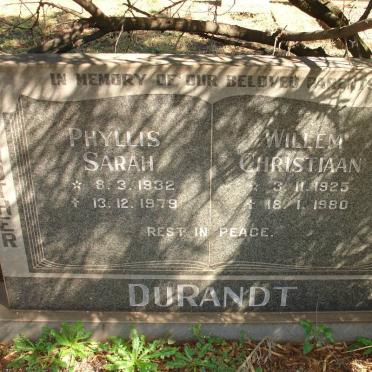 RANDT Willem Christiaan, du 1925-1980 &amp; Phyllis Sarah 1932-1979