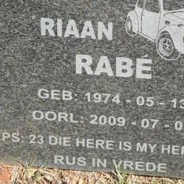 RABE Riaan 1974-2009