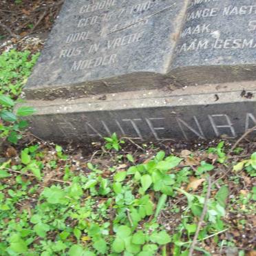 RAUTENBACH Jeremias Jesiah 1899-1959 &amp; Anna Susanna Christina FOURIE 1910-1985