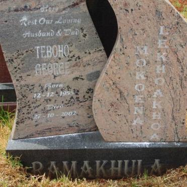 RAMAKHULA Teboho George 1955-2002