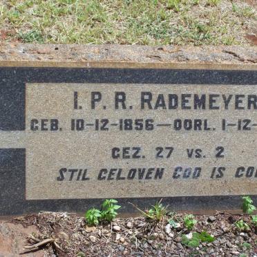 RADEMEYER I.P.R. 1856-1940