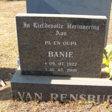 RENSBURG Banie, van 1922-2001