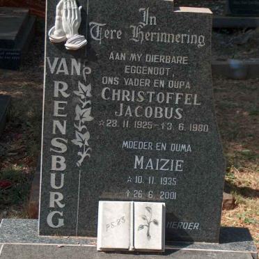 RENSBURG Christoffel Jacobus, van 1925-1980 &amp; Maizie 1935-2001