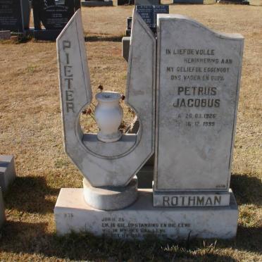 ROTHMAN Petrus Jacobus 1926-1999