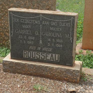 ROUSSEAU Gabriel D. 1868-1949 &amp; Carolina M. 1866-1964