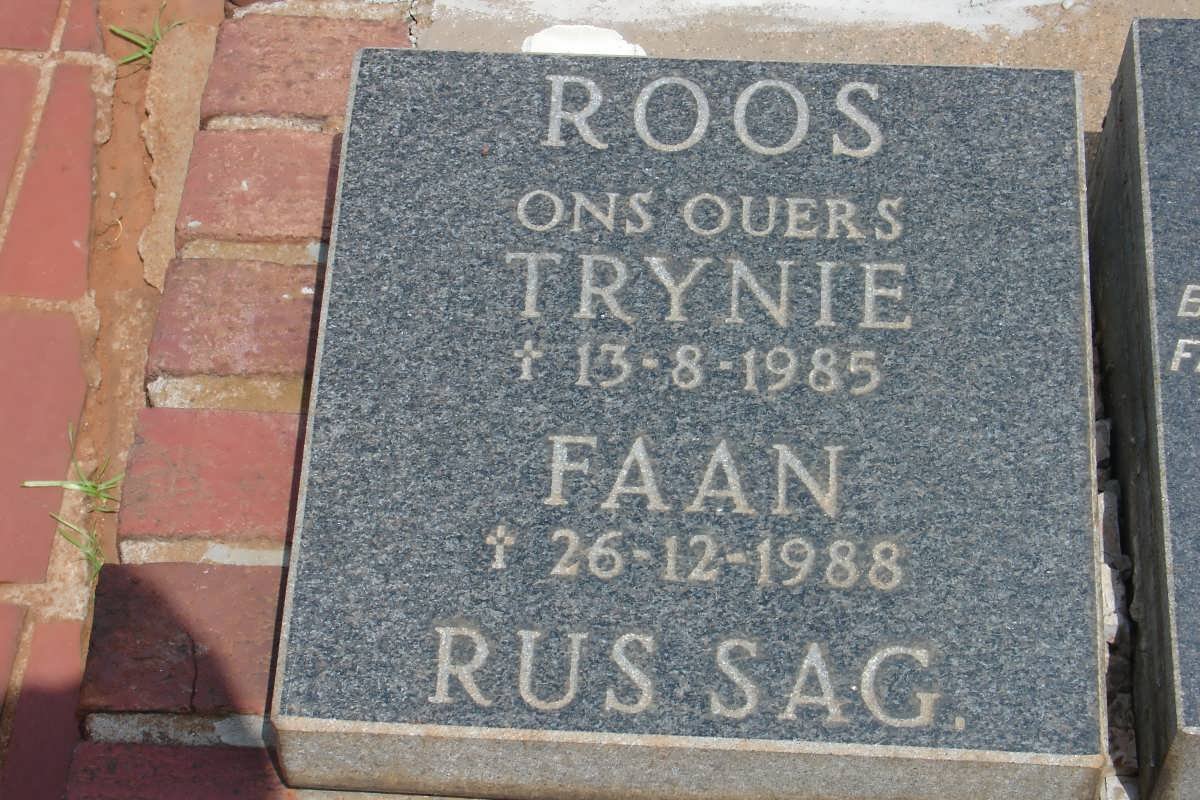 ROOS Faan -1988 &amp; Trynie -1985