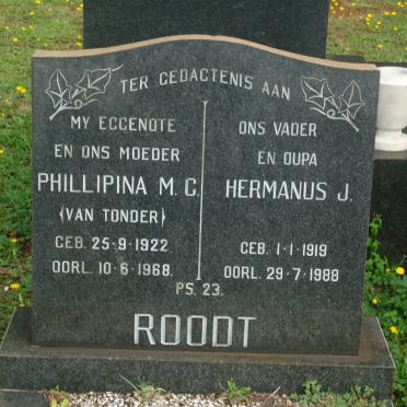 ROODT Hermanus J. 1919-1988 &amp; Phillipina M.C. VAN TONDER 1922-1968