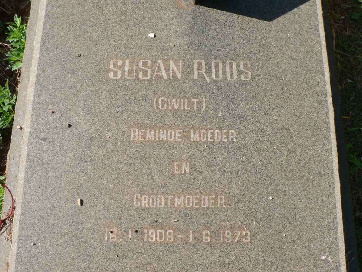 ROOS Susan nee GWILT 1908-1973