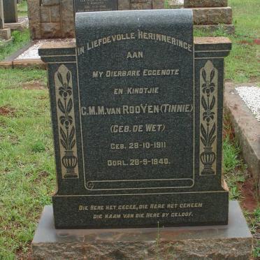 ROOYEN C.M.M., van nee DE WET 1911-1940