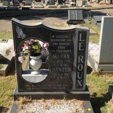 ROUX Harry, le 1913-1987 &amp; Hester 1919-1987