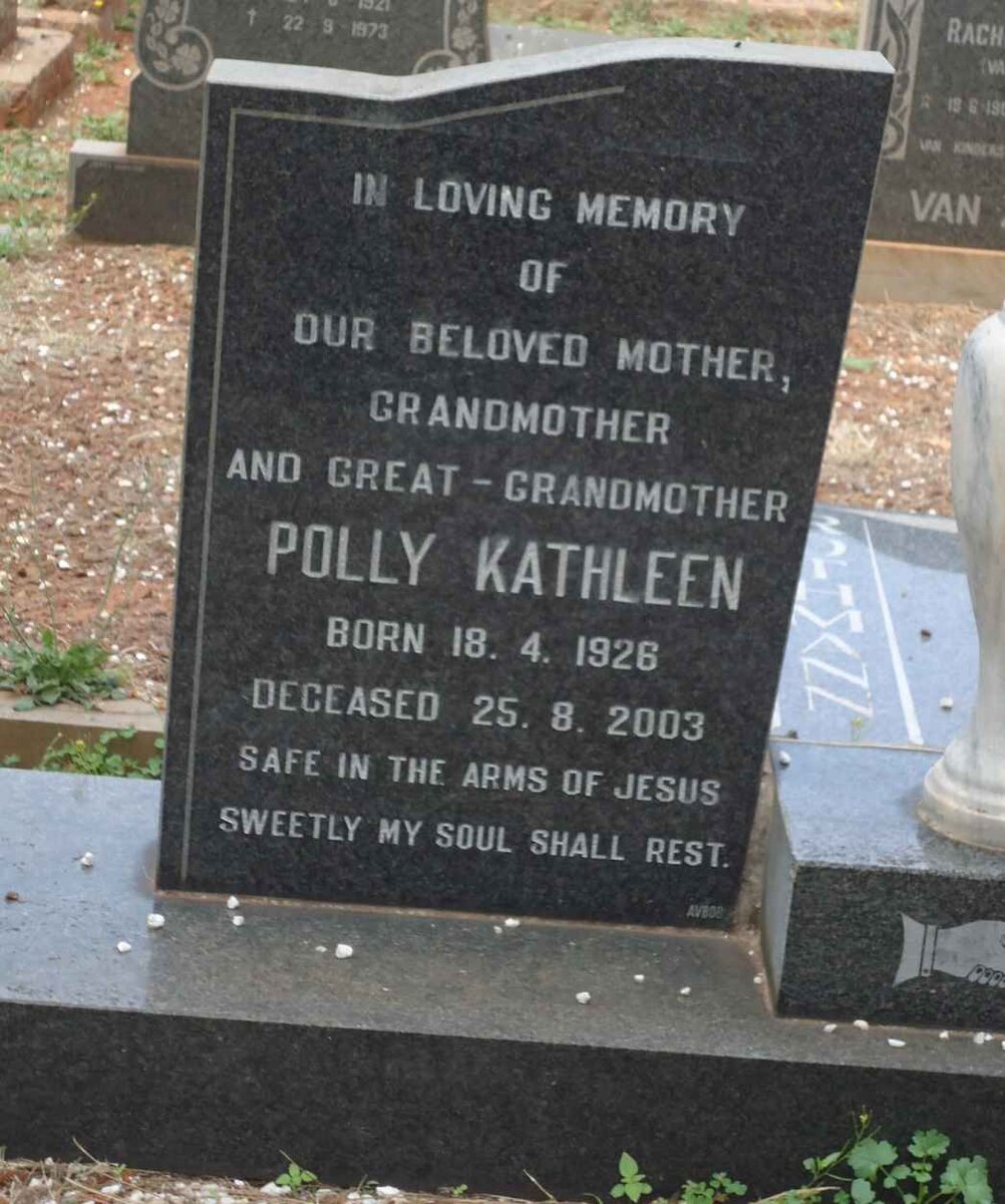 ROTHMANN Polly Kathleen 1926-2003