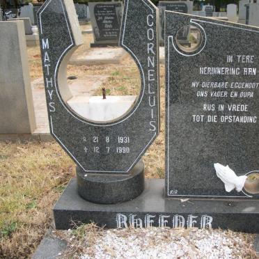 RHEEDER Mathys Corneluis 1931-1990