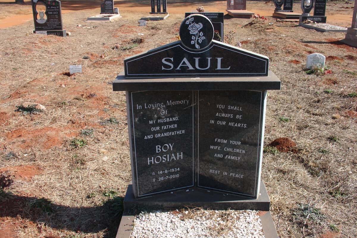 SAUL Boy Hosiah 1934-2010
