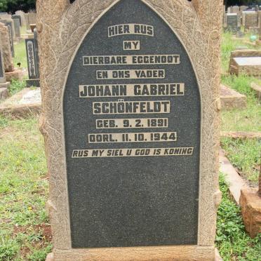 SCHONFELDT Johann Gabriel 1891-1944