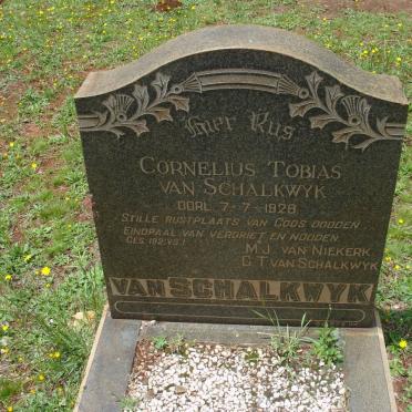 SCHALKWYK Cornelius Tobias, van -1928