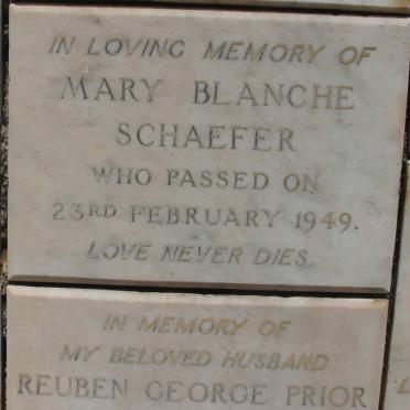 SCHAEFER Mary Blanche -1949 :: PRIOR Reuben George -1948