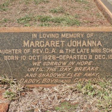 SCHOOMBIE Margaret Johanna 1926-1942