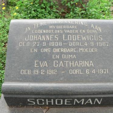 SCHOEMAN Johannes Lodewicus 1908-1967 &amp; Eva Catharina 1912-1971