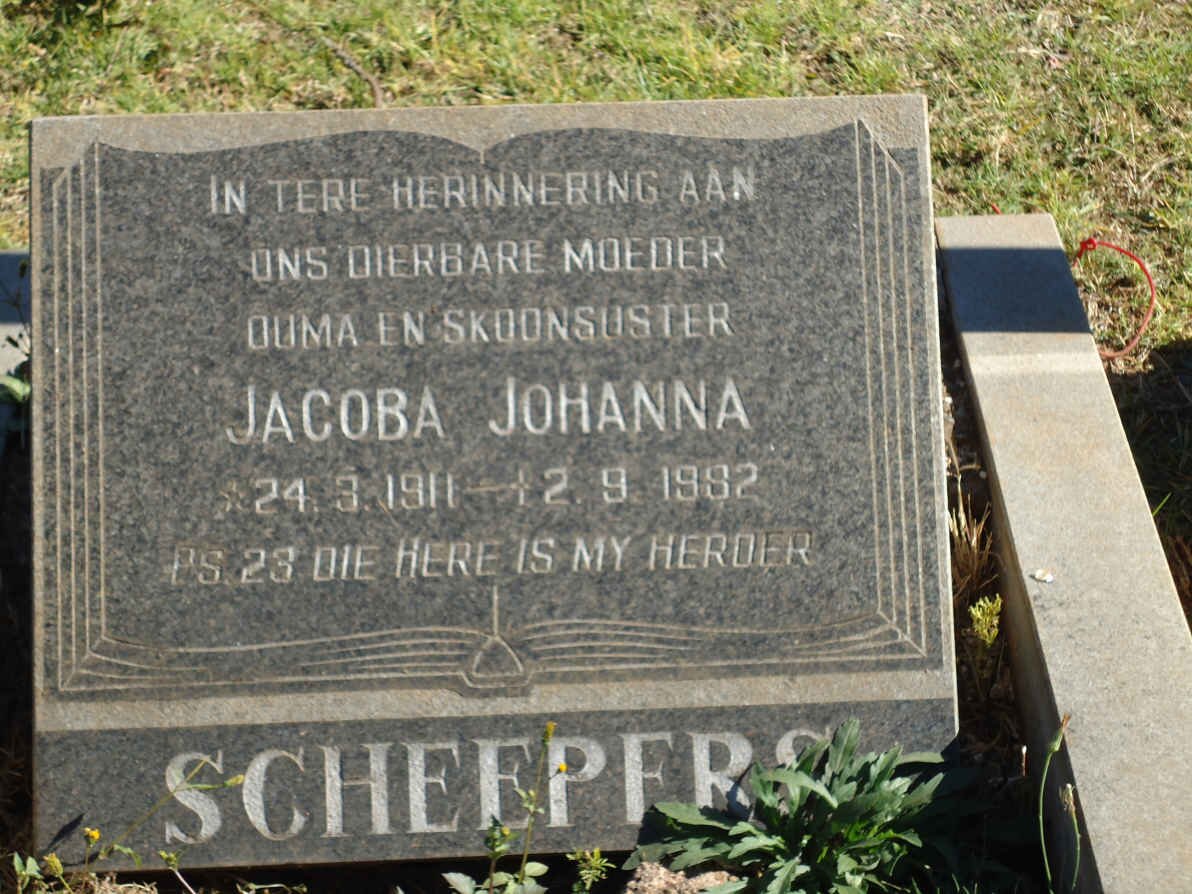 SCHEEPERS Jacoba Johanna 1911-1982