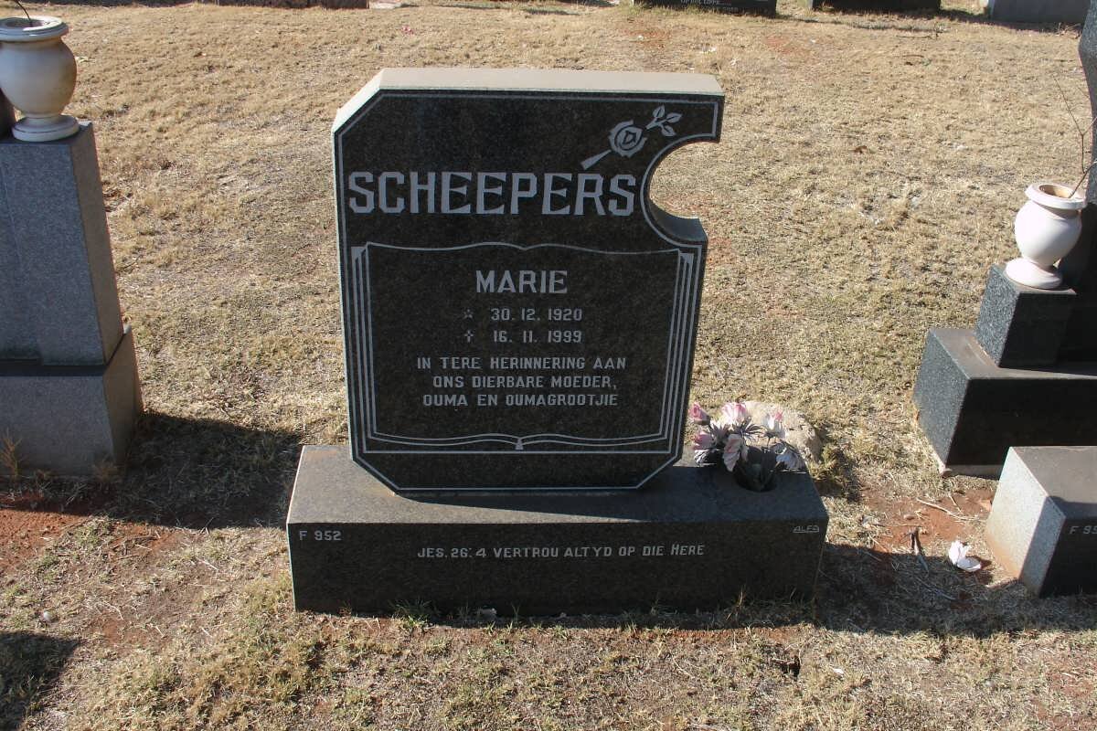 SCHEEPERS Marie 1920-1999