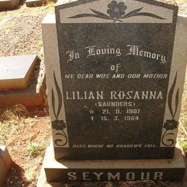 SEYMOUR Lilian Rosanna nee SAUNDERS 1907-1964
