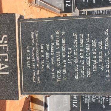 SEGAL Solomon Hyman -1949