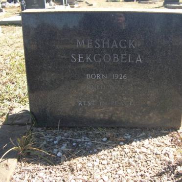 SEKGOBELA Meshack 1926-1972
