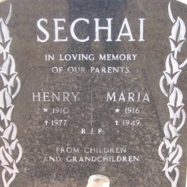SECHAI Henry 1910-1977 &amp; Maria 1916-1949