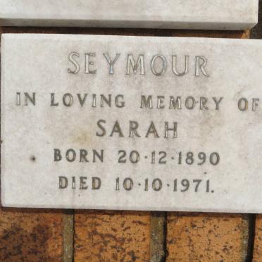 SEYMOUR Sarah 1890-1971
