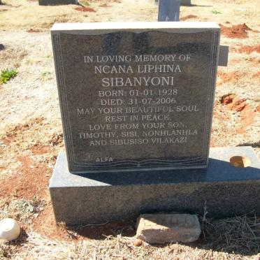 SIBANYONI Ncana Liphina 1928-2006