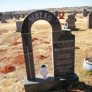 SIBEKO Ben Khekla 1959-2006