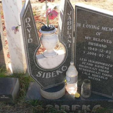SIBEKO David Jabulani 1949-2004