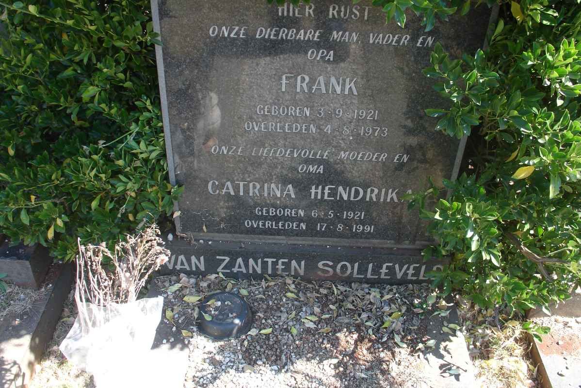 SOLLEVELD Frank, Van Zanten 1921-1973 &amp; Catrina Hendrika 1921-1991