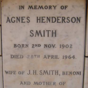 SMITH Agnes Henderson 1902-1964