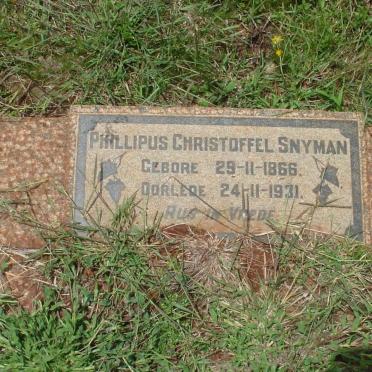 SNYMAN Phillipus Christoffel 1866-1931