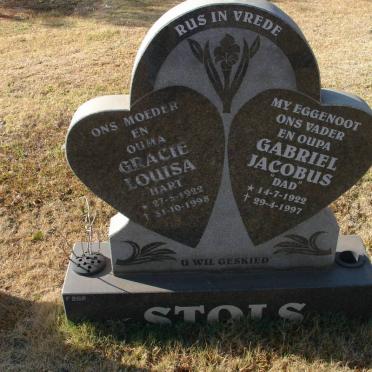 STOLS Gabriel Jacobus 1922-1997 &amp; Gracie Louisa 1922-1998