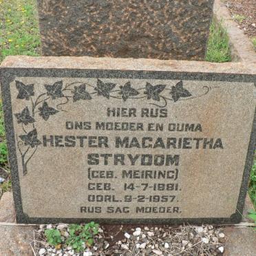 STRYDOM Hester Magarietha nee MEIRING 1881-1957