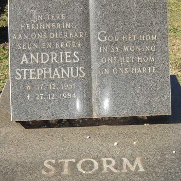 STORM Andries Stephanus 1951-1984