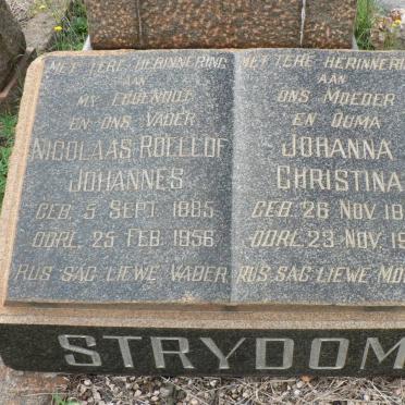 STRYDOM Nicolaas Roellof Johannes 1885-1956 &amp; Johanna Christina 1889-1967