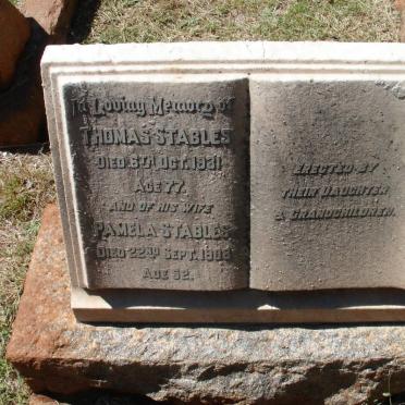 STABLES Thomas -1931 &amp; Pamela -1908