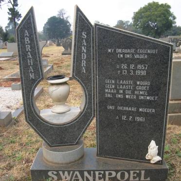 SWANEPOEL Abraham 1957-1990 &amp; Sandra 1961-